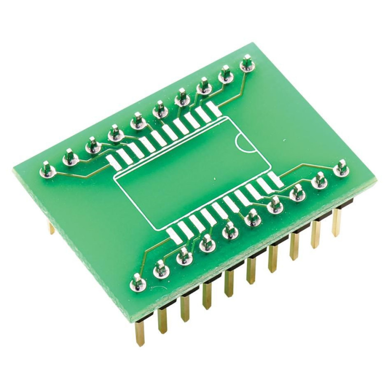 Aries (LCQT-SOIC20W) IC Adapter - 20-SOICW to 20-DIP