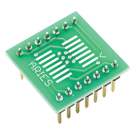 Aries (LCQT-SOIC14W) IC Adapter - 14-SOICW to 14-DIP