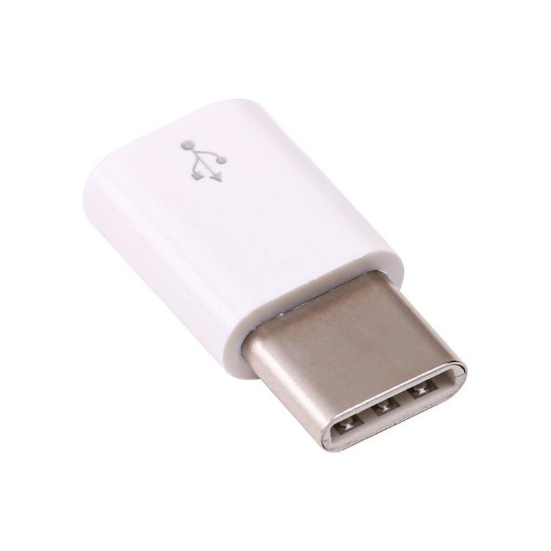 Raspberry Pi 4 USB Adapter  Female Micro USB To Male USB-C  White