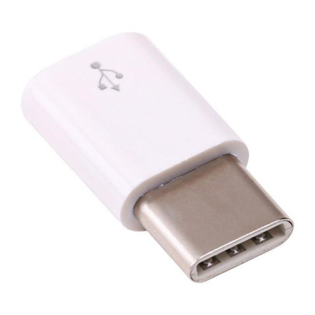 Raspberry Pi 4 USB Adapter  Female Micro USB To Male USB-C  White