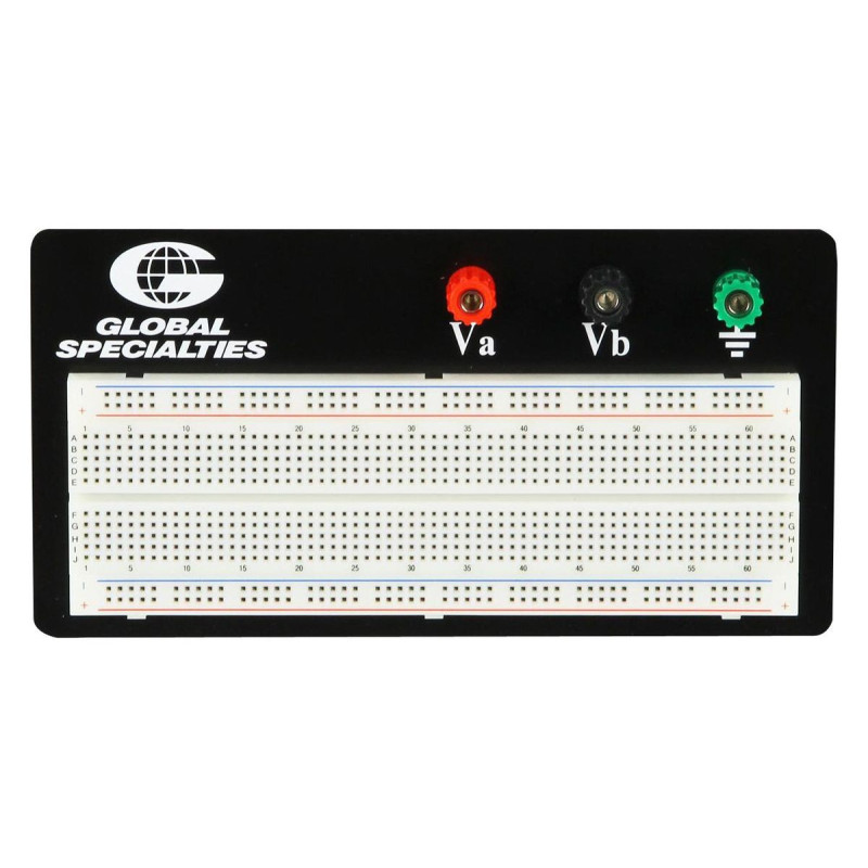 Global Specialties (PB-83E) Breadboard - 830 Tie Points - 177.8mm x 101.6mm