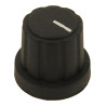 Multicomp Pro (MP3480) Knob  Splined Shaft  Black Cap and Marker Line