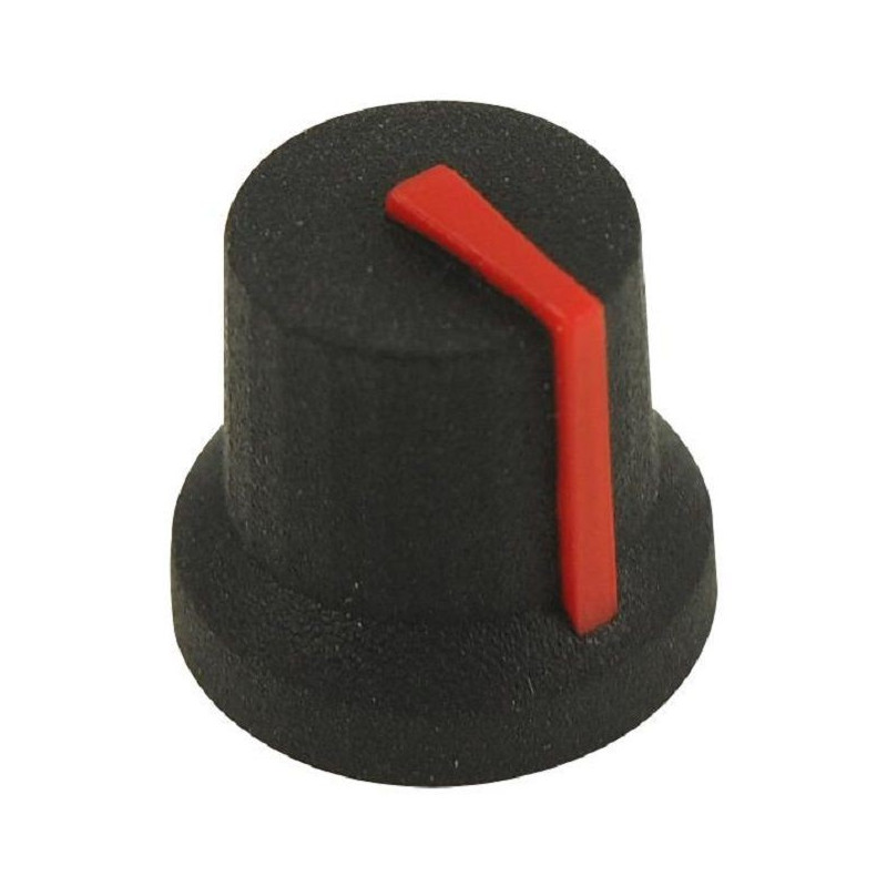 Multicomp Pro (MC170842CR) Knob  Splined Shaft  6 mm  Rubber