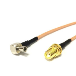 RF Adapter 20cm cable SMA female To right angle TS9 male plug RG316 cable