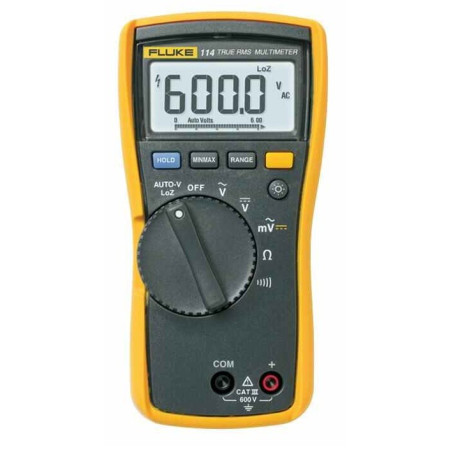 FLUKE 114 -  Electrical Digital Multimeter, 6000 Count, True RMS