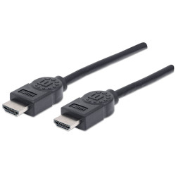 HDMI Male to Male, 4K@30Hz, 3D, Shielded, Black, 1.8 m (6 ft.)