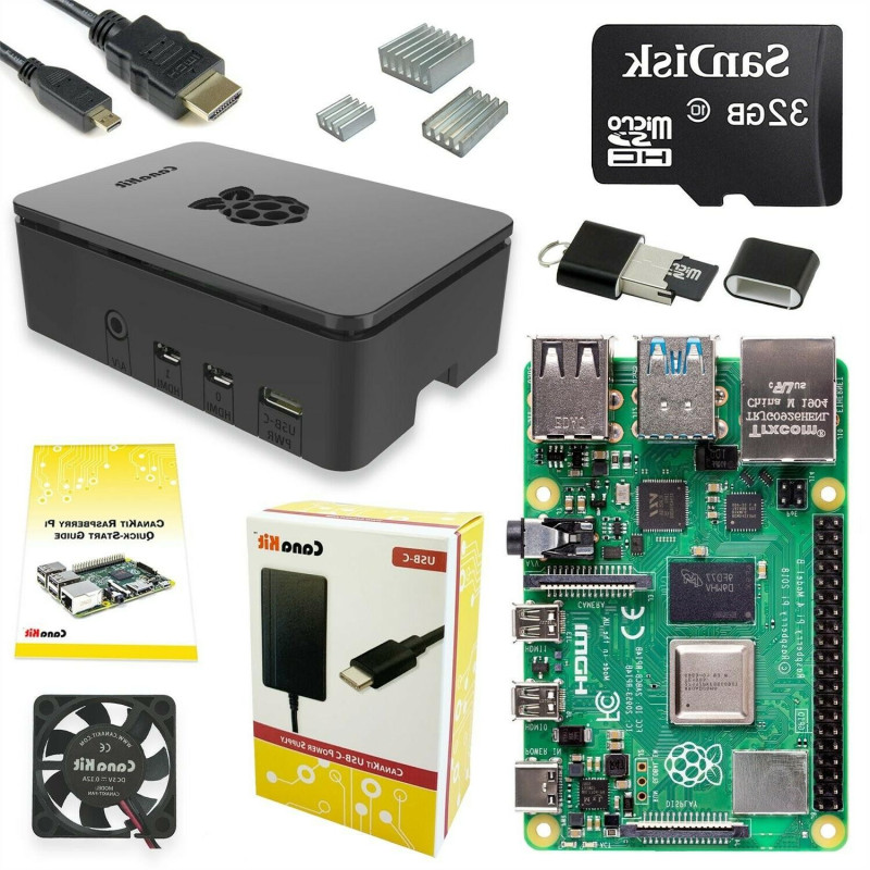 CanaKit Raspberry Pi 4 (PI4-4GB-STR32F-C4-BLK) 4GB Starter Kit