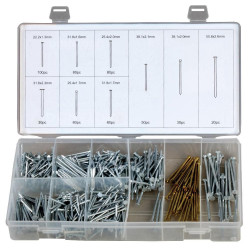 Duratool (D02258) Nail Set, Assorted, Steel, 550 Pieces