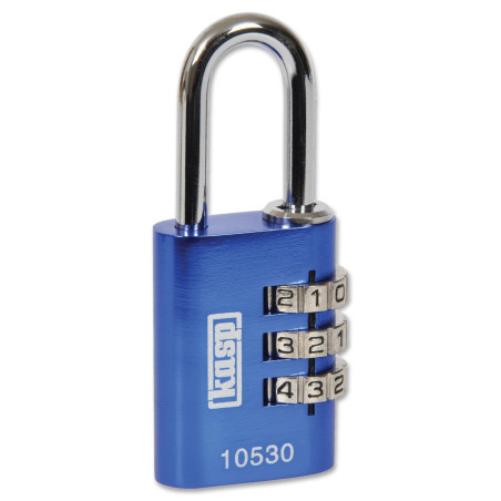 Kasp Security (K10530BLUD) Padlock, Combination, Aluminium, 30mm, Blue