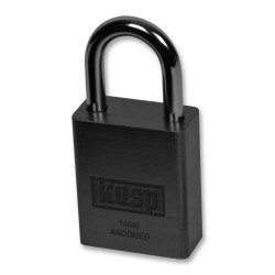 Kasp Security (K14040BLAD) Padlock, Anadised Aluminium, 38mm, Black