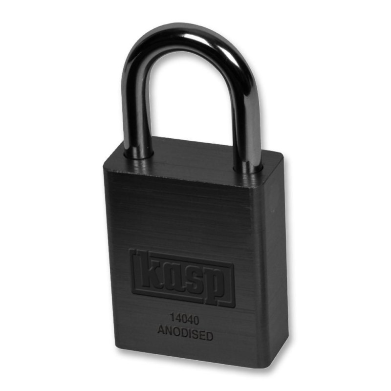 Kasp Security (K14040BLAD) Padlock, Anadised Aluminium, 38mm, Black