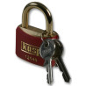 Kasp Security (K12440REDA1) Brass Padlock with a Red Plastic Coating 