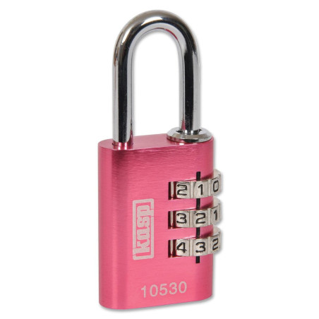 Kasp Security (K10530PIND) Padlock, Combination, Aluminium, 30mm, Pink