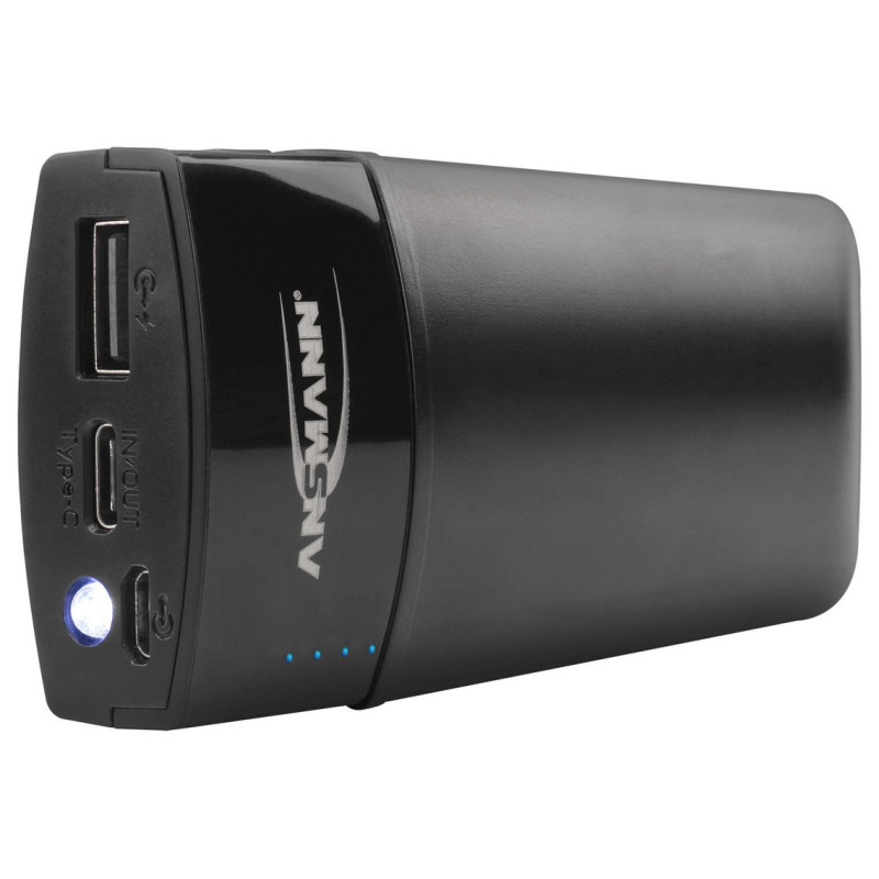 Ansmann Powerbank, 5000 mAh, Black, 5 V Rechargeable, USB, Type C,