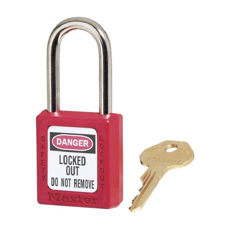 Master Lock (410RED) Safety Lockout Padlock Red 38mm Shackle