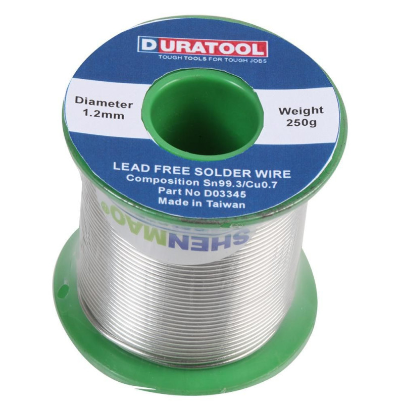 Duratool (D033450 Solder Wire, SN/CU, 1.2mm, 250g