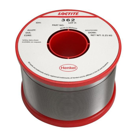 Loctite (362 SN62 5C 0.56MM R 250G) Solder Wire, LMP, 250g