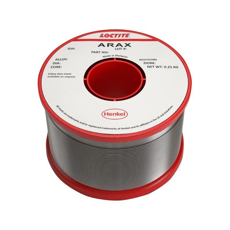 Loctite (ARAX 96S 4C 0.7MM G 250G) Solder Wire, ARAX 96S, 250g