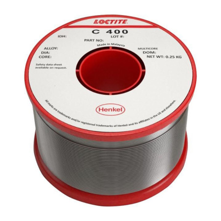 Loctite (C 400 60EN 5C 0.7MM R 250G) Solder Wire, Crystal 4, 250g