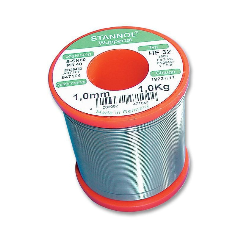 Stannol (HF32 3500 1,0MM 1KG) Solder Wire, 304 Flux, 1 kg