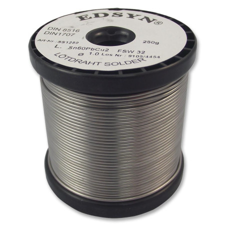 Edsyn (SS1250) Solder Wire, FSW32, 1mm Diameter, 183°C, 250g