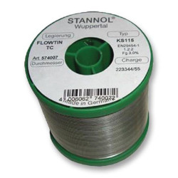 Stannol (574019) Solder Wire, KS115, 0.5mm Diameter, 227°C, 500g