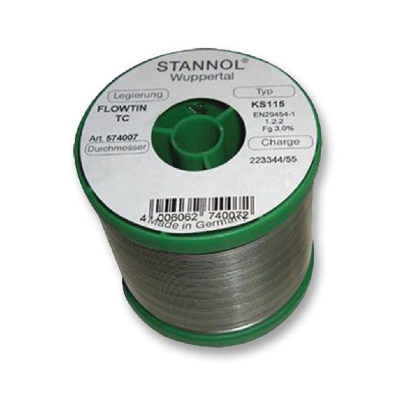 Stannol (574019) Solder Wire, KS115, 0.5mm Diameter, 227°C, 500g