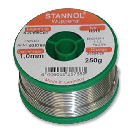 Stannol (535769) Solder Wire, Lead Free, 2mm Diameter, 227°C, 250g